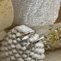 Polello fede in oro bianco e rosa cod: G2188UBR