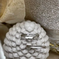 Polello fede in oro bianco con brillanti  cod: G1629DB