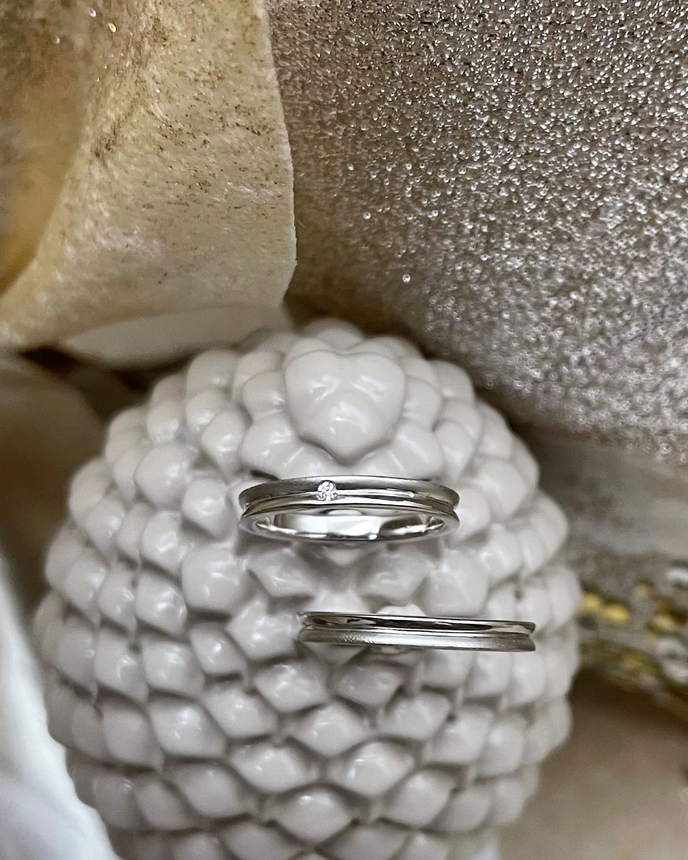 Polello fede in oro bianco con brillanti  cod: G1629DB