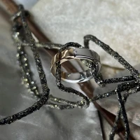 Polello fede in oro bianco e rosa con brillanti  cod: G2192DBR