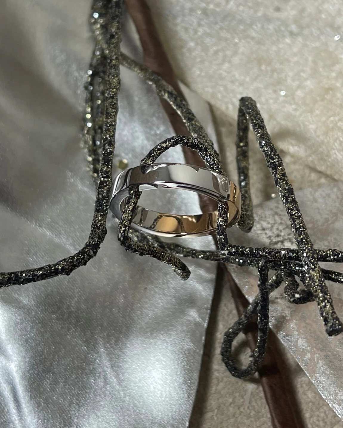 Polello fede in oro bianco e rosa cod: G2192UBR