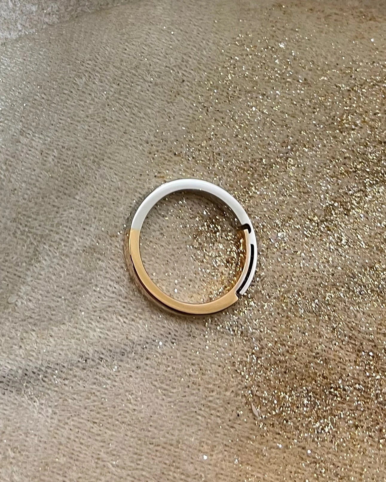 Polello fede in oro bianco e rosa cod: G2192UBR