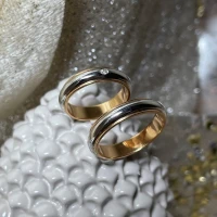 Polello fede in oro bianco e rosa cod: G2005UBR