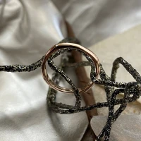 Polello fede in oro bianco e rosa cod: E2607UBR