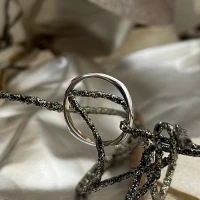 Polello fede in oro bianco e rosa cod: E2607UBR