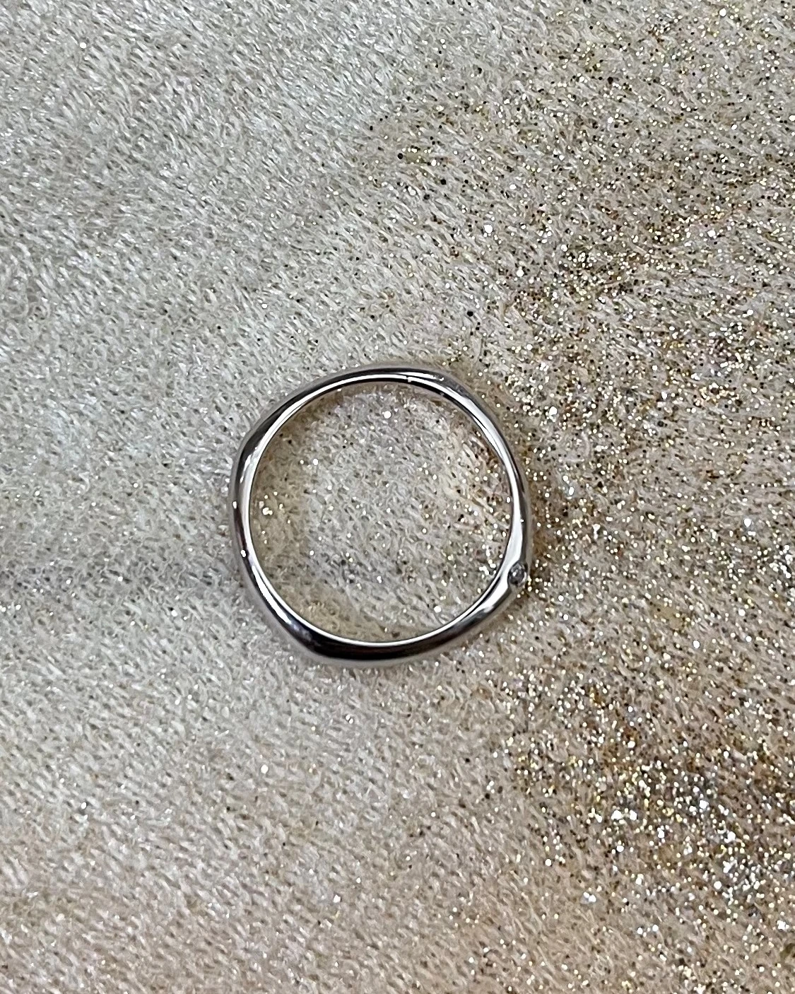 Polello fede in oro bianco e rosa con brillanti  cod: L2607DBR