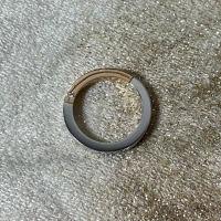 Polello fede in oro bianco e rosa con brillanti  cod: G2191DBR