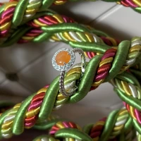 Rosato Anello argento avventurina e zirconi cod: RMI36B