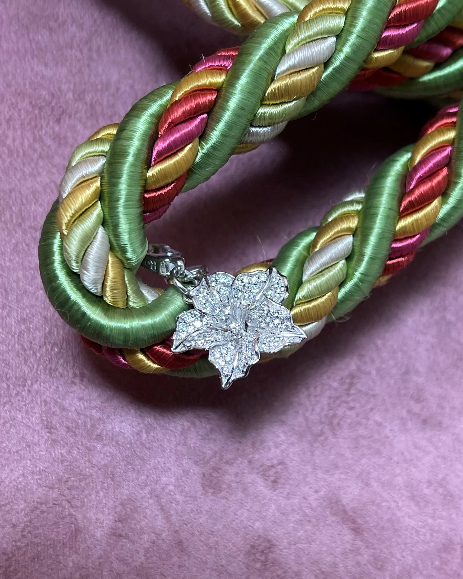 Rosato Charm argento con zirconi cod: RSE029