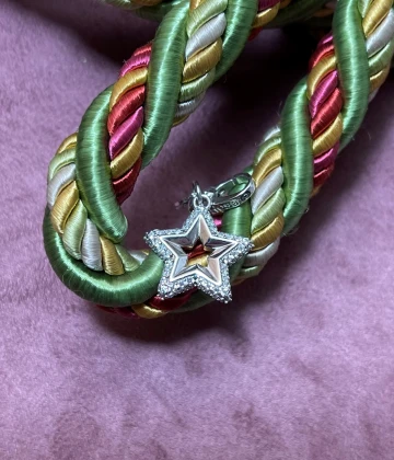 Rosato Charm argento con zirconi  cod: RLU028