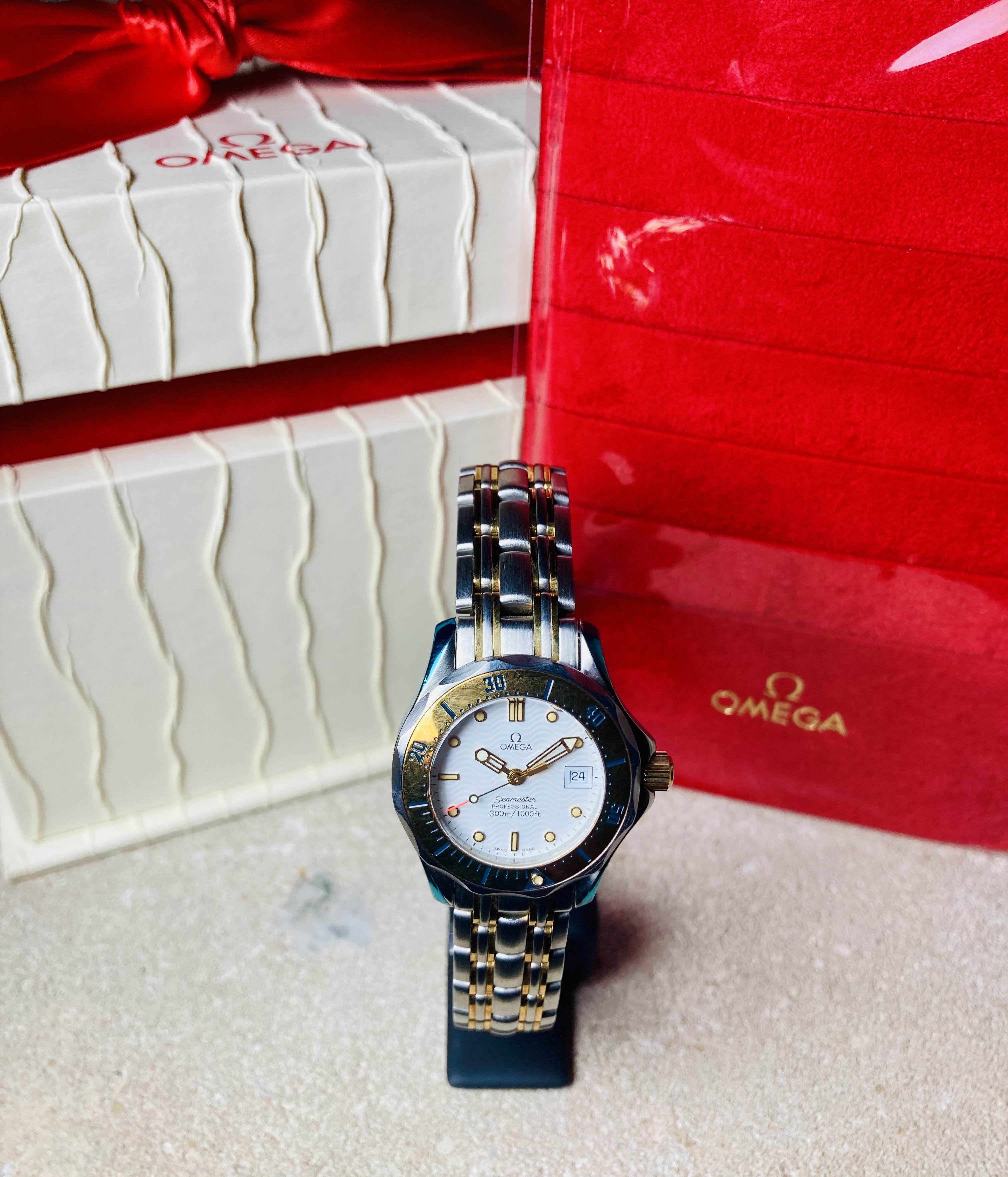 Omega Seamaster 300 Lady al quarzo Full-Set